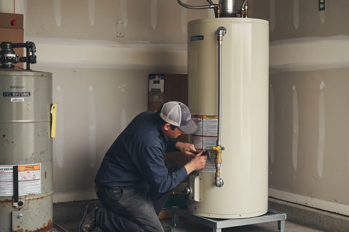 Water heater and shutoff valve replacement in Eaton Park